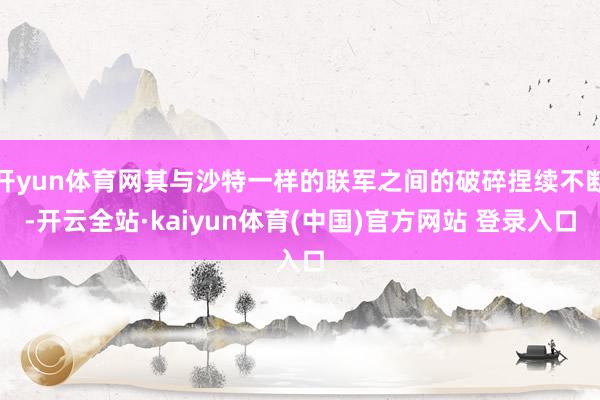 开yun体育网其与沙特一样的联军之间的破碎捏续不断-开云全站·kaiyun体育(中国)官方网站 登录入口