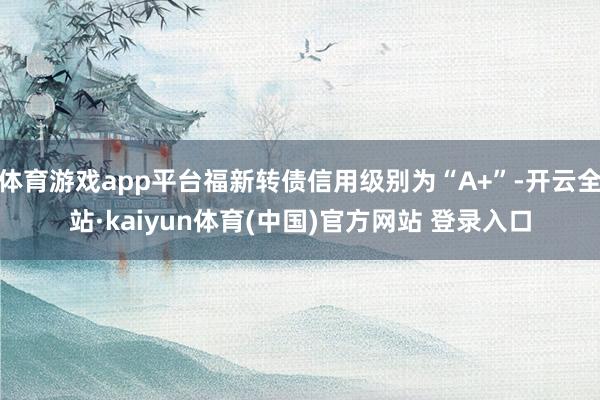 体育游戏app平台福新转债信用级别为“A+”-开云全站·kaiyun体育(中国)官方网站 登录入口