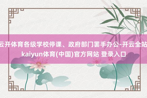 云开体育各级学校停课、政府部门罢手办公-开云全站·kaiyun体育(中国)官方网站 登录入口