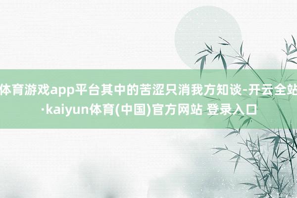 体育游戏app平台其中的苦涩只消我方知谈-开云全站·kaiyun体育(中国)官方网站 登录入口